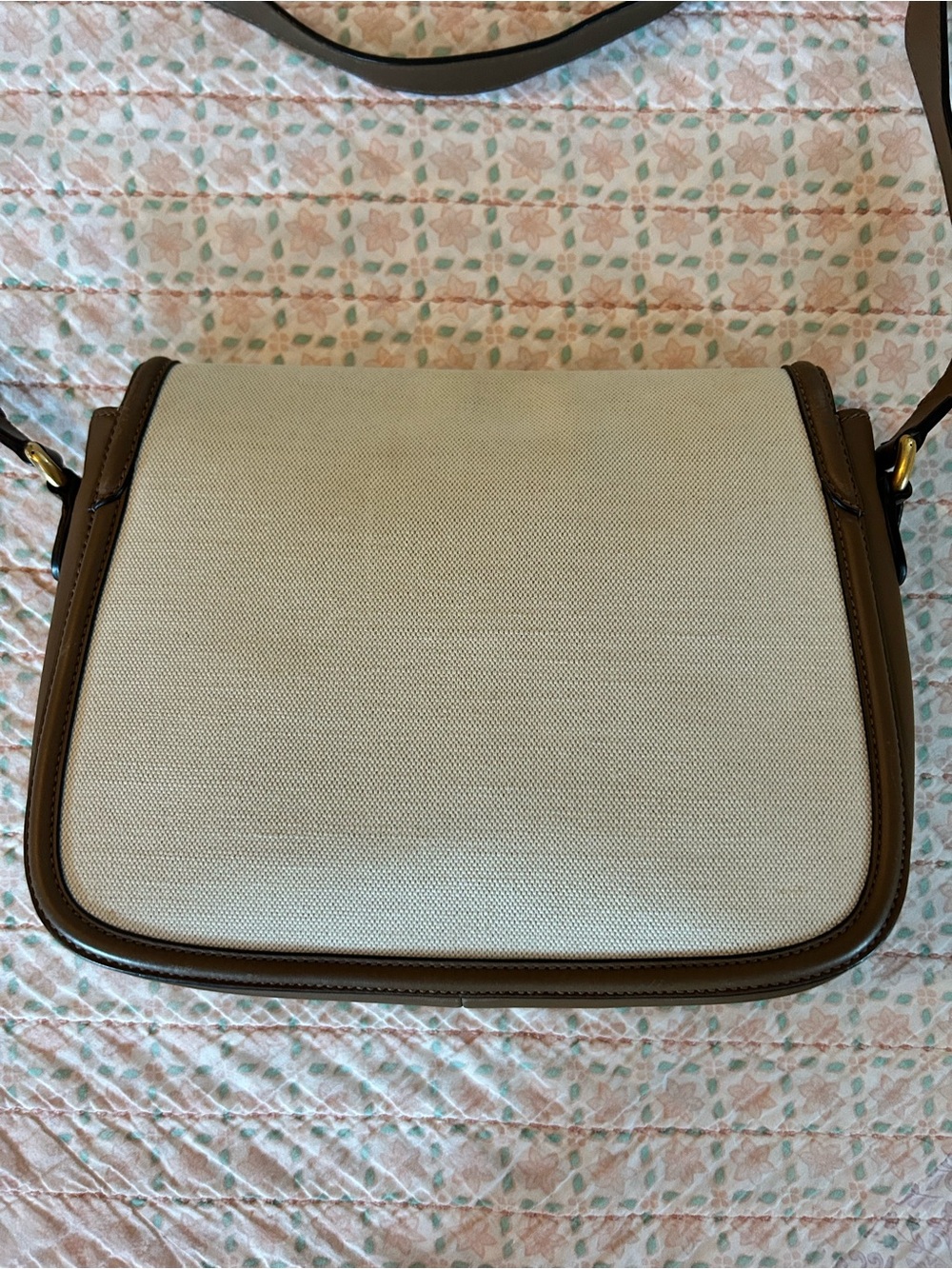 Gucci Derby Shoulder Bag in Cream Canvas and Brown Leather trim - Picture 6 of 17